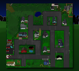 Move around the town map