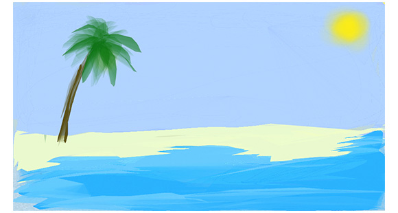 Paradise Beach drawn with Sketch Mate Advanced