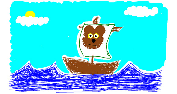 Boat drawn with Sketch Mate